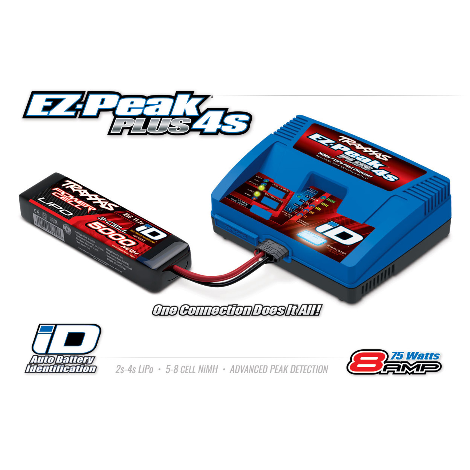 Traxxas 2981 - Charger, EZ-Peak Plus 4s, 8 amp, NiMH/LiPo