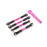 Traxxas 3741P - Turnbuckles, aluminum (pink-anodized), camber l