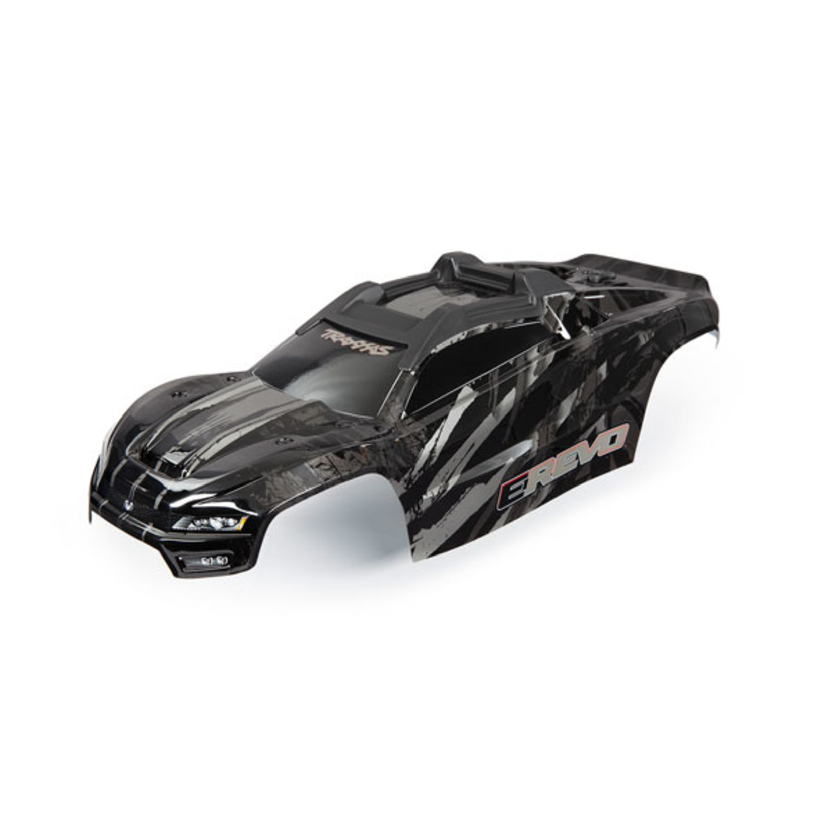 Traxxas 8611R - Body, E-Revo, black (painted, decals appli