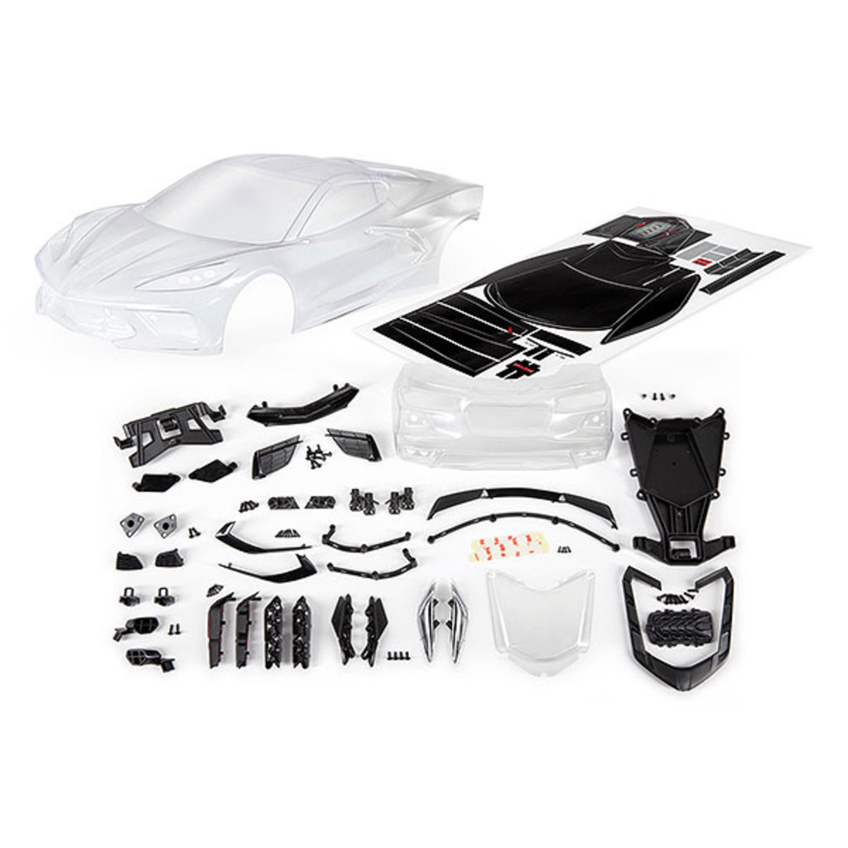 Traxxas 9311 - Body, Chevrolet Corvette Stingray (clear, t