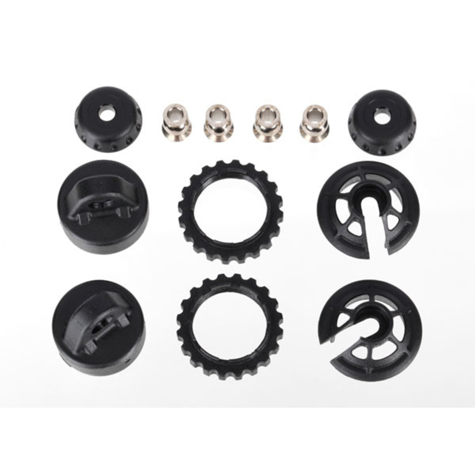 Traxxas 7468 - Caps and spring retainers, GTR long/xx-long shoc