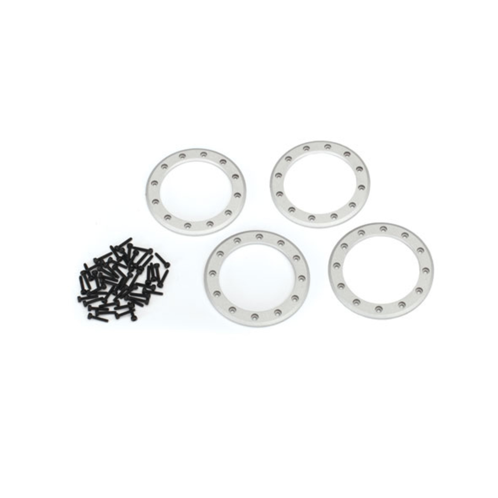 Traxxas 8168 - Beadlock rings, satin (2.2') (aluminum)(4)/