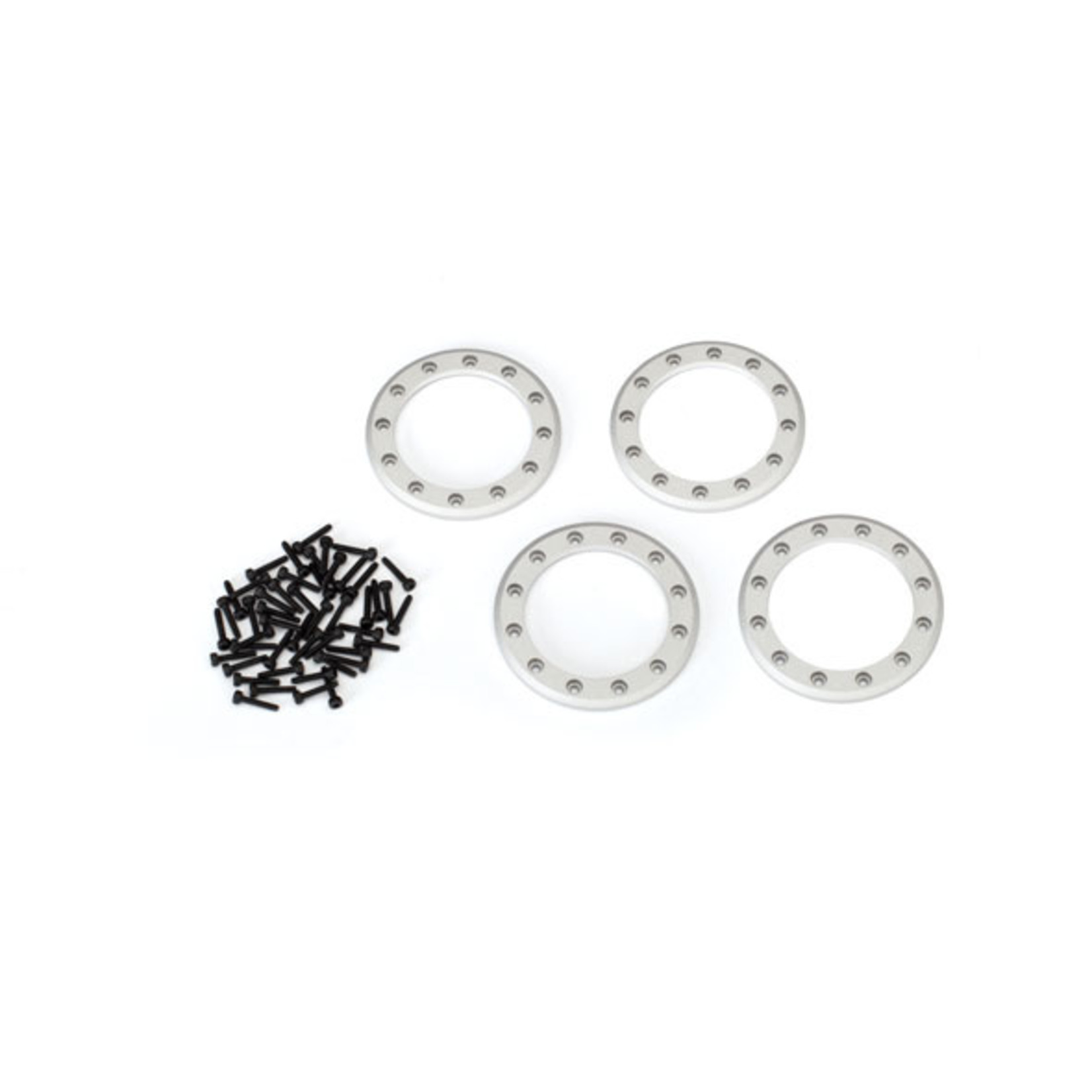 Traxxas 8169 - Beadlock rings, satin (1.9') (aluminum) (4)/ 2x1