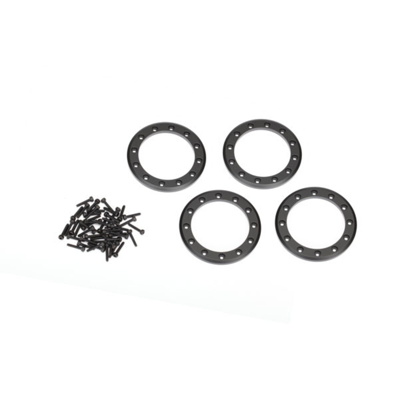 Traxxas 8169T - Beadlock rings, black (1.9') (aluminum) (4