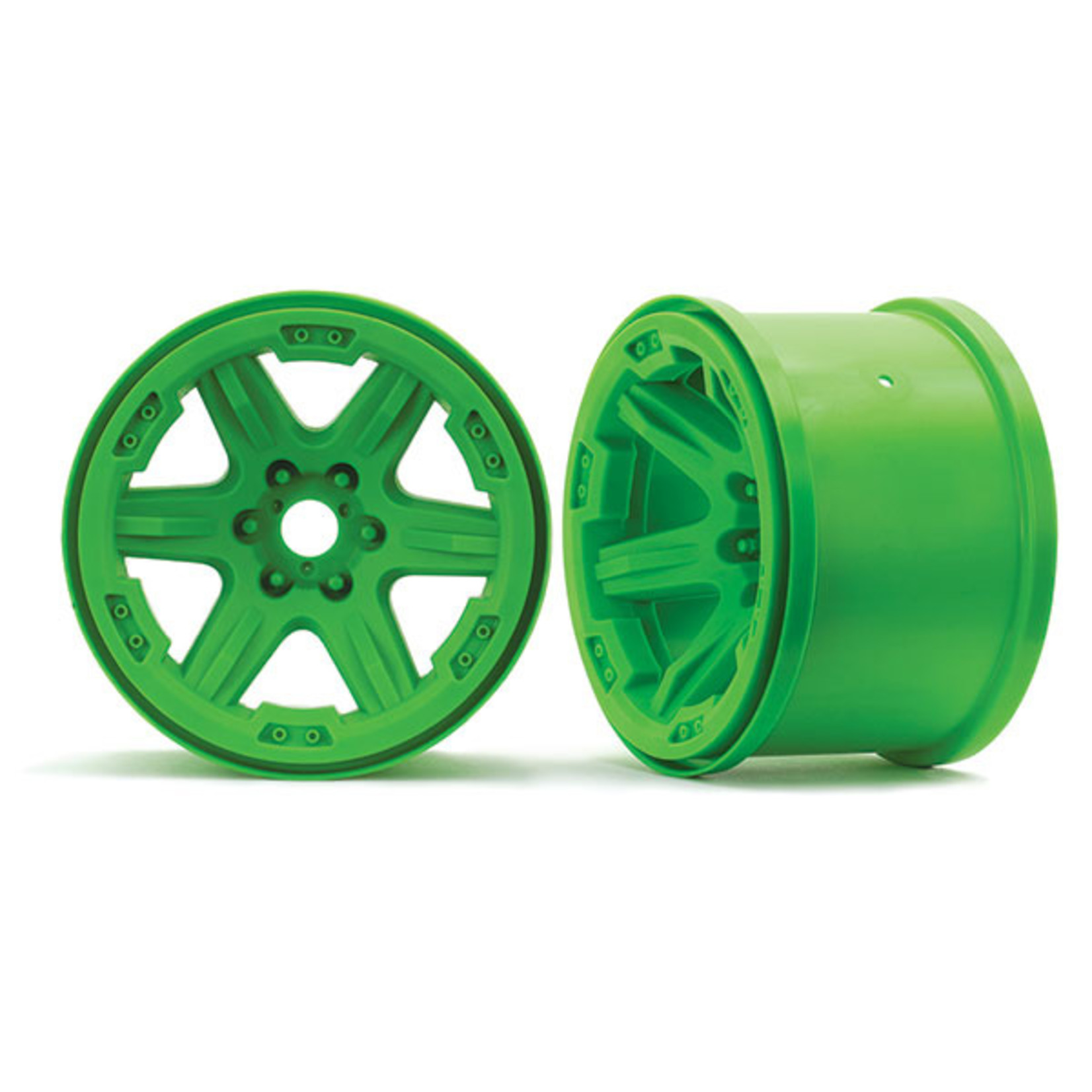 Traxxas 8671G - Wheels, 3.8' (green) (2) (17mm splined)