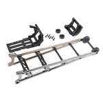 Traxxas 9460X - Wheelie bar, black chrome (assembled)/ whe