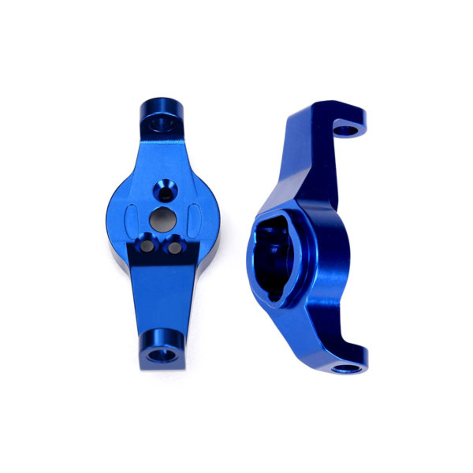 Traxxas 8232X - Caster blocks, 6061-T6 aluminum (blue-anod