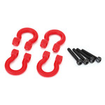 Traxxas 8234R - Bumper D-rings, red (front or rear)/ 2.0x1