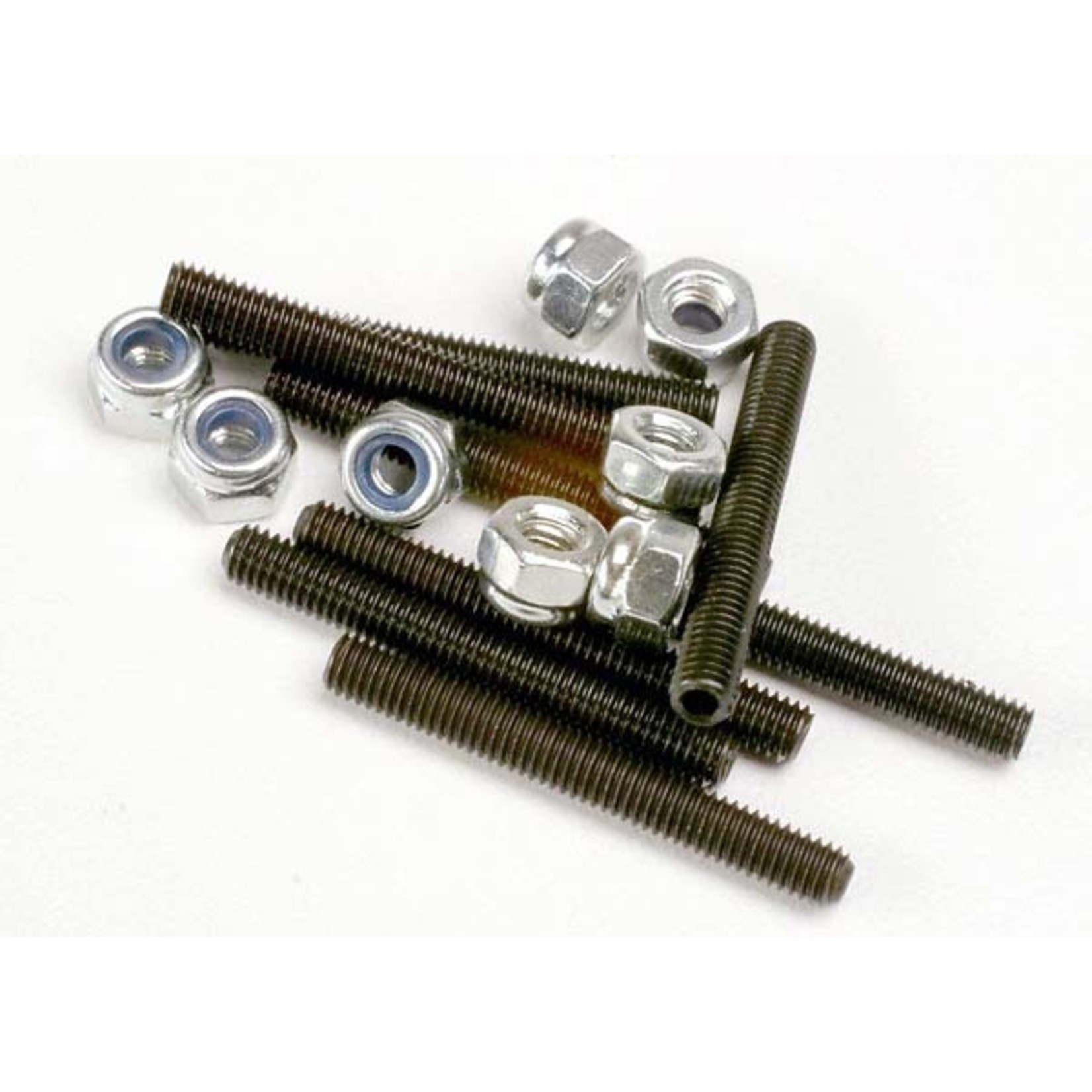 Traxxas 3962 - Grub screws, 3x25mm (8)/ 3mm nylon locknuts