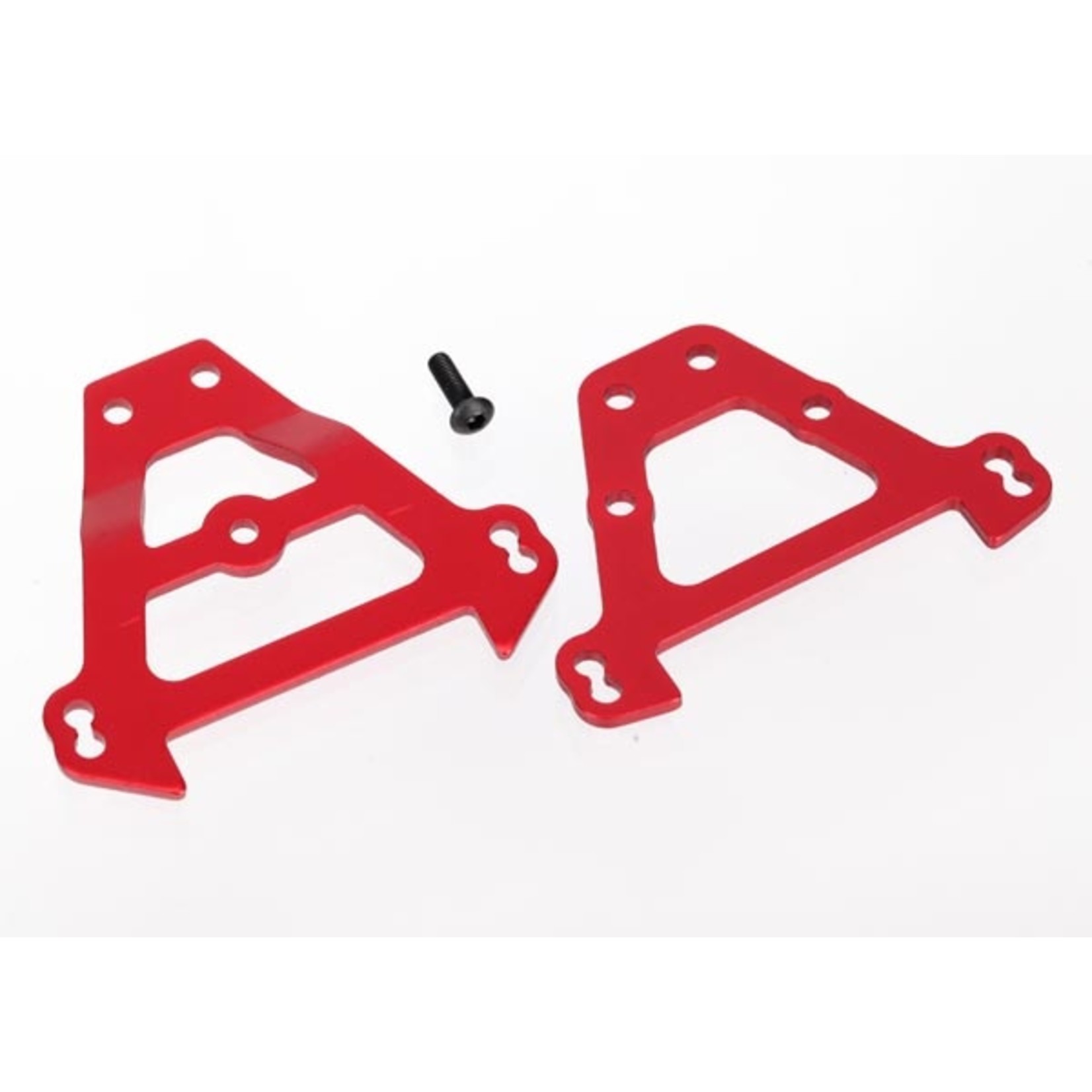 Traxxas 5323R - Bulkhead tie bars, front & rear (red-anodized a