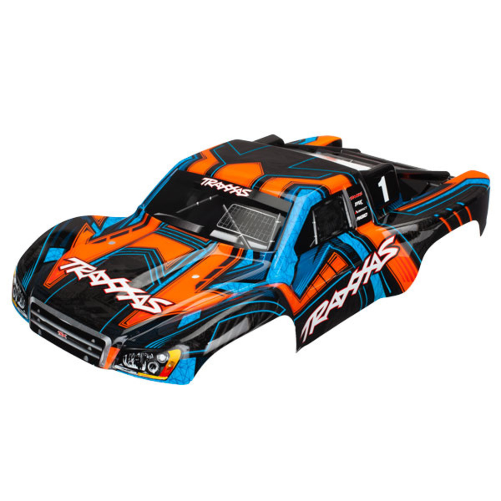 Traxxas 6844 - Body, Slash 4X4, orange and blue (painted, decal