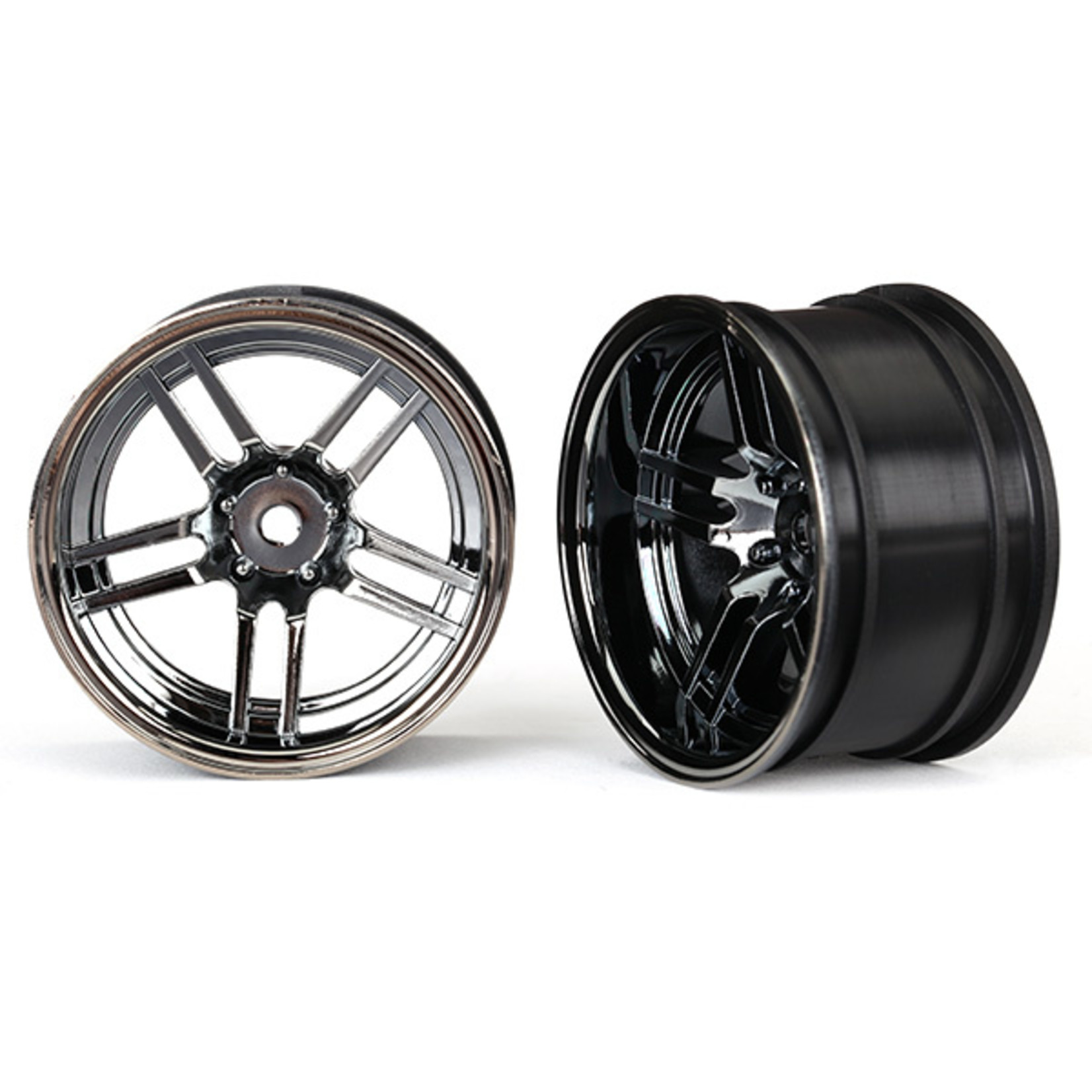 Traxxas 8372 - Wheels, 1.9' split-spoke (black chrome) (wi