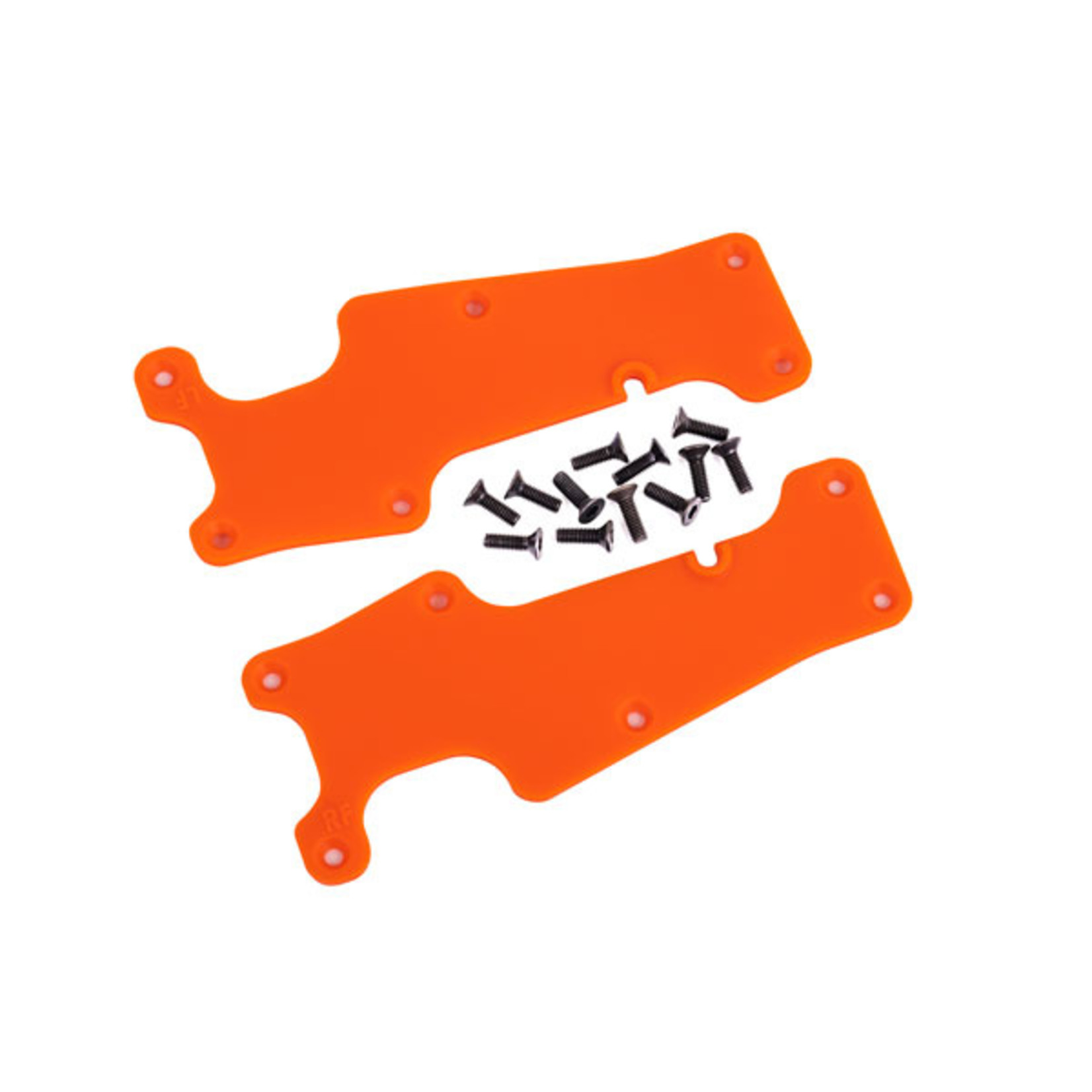 Traxxas 9633T - Suspension arm covers, orange, front (left