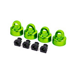 Traxxas 9664G - Shock caps, aluminum (green-anodized), GT-