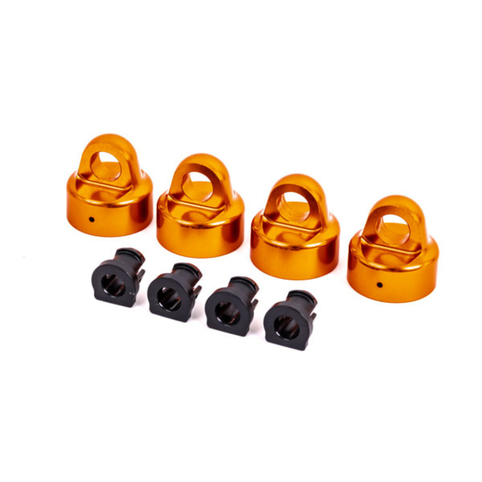 Traxxas 9664T - Shock caps, aluminum (orange-anodized), GT