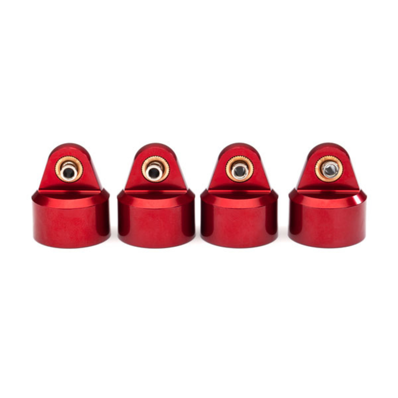 Traxxas 8964R - Shock caps, aluminum (red-anodized), GT-Ma