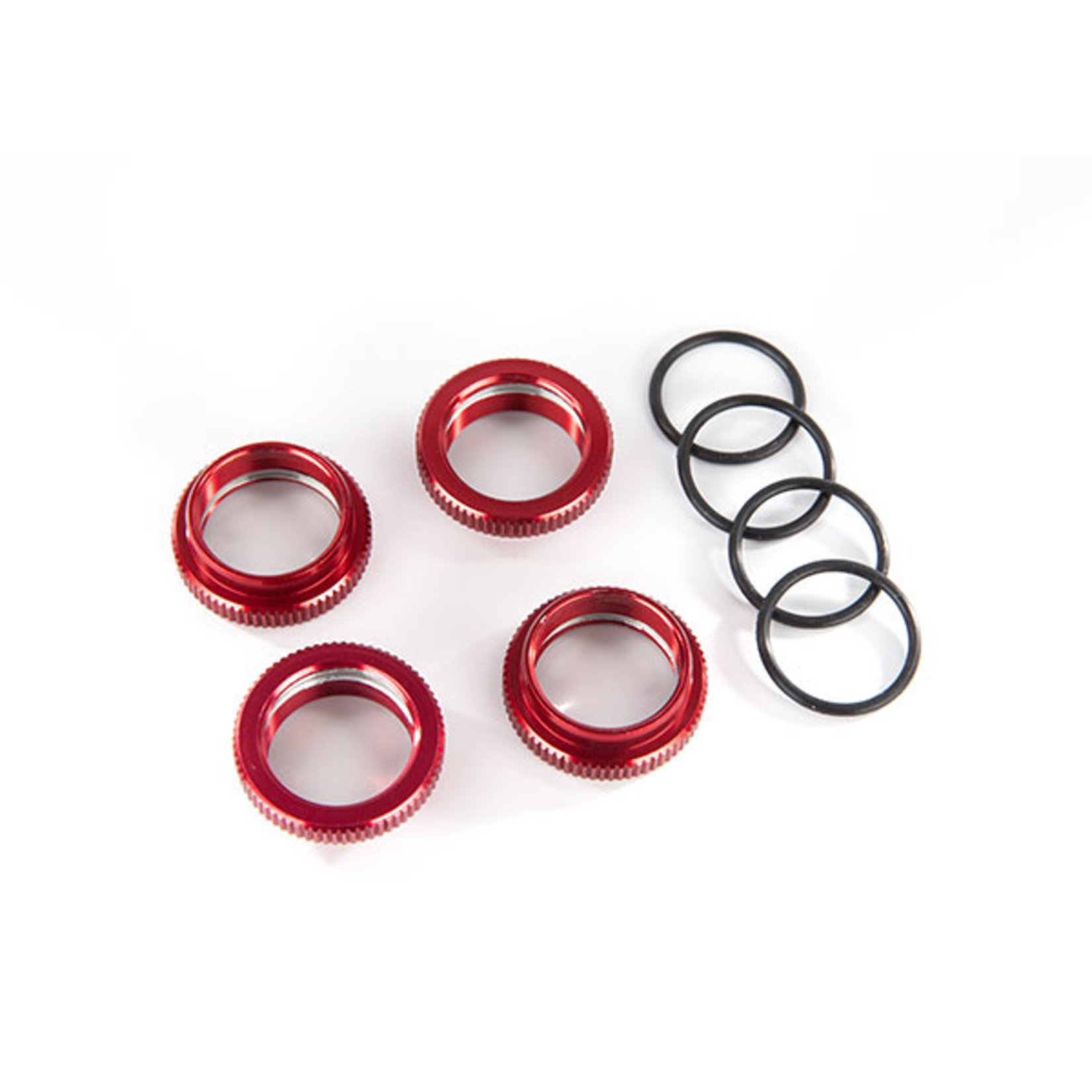 Traxxas 8968R - Spring retainer (adjuster), red-anodized a