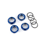 Traxxas 8968X - Spring retainer (adjuster), blue-anodized