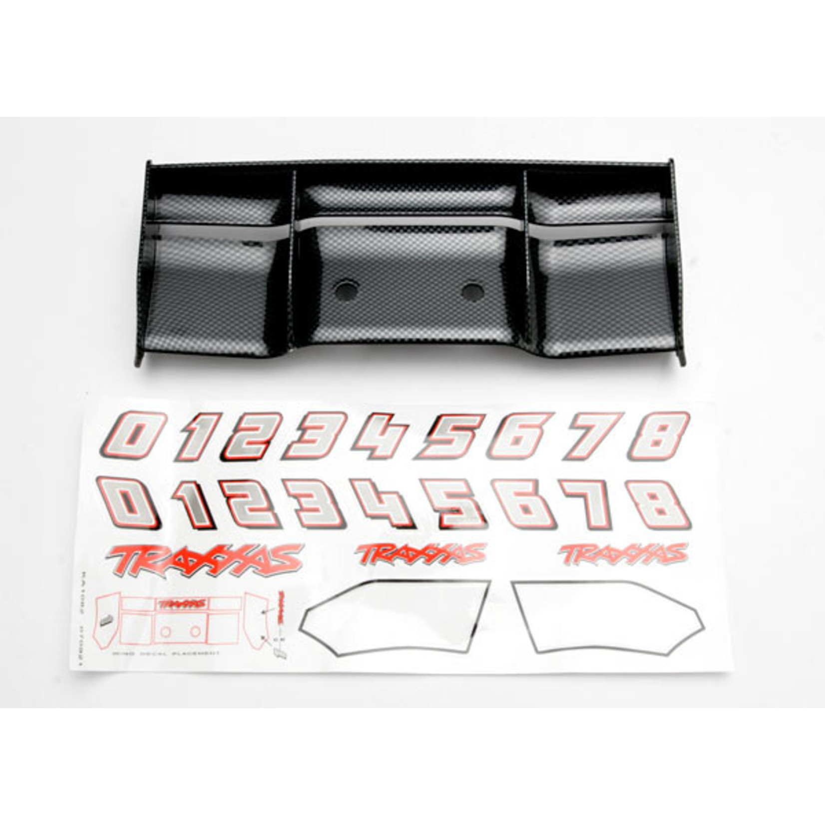 Traxxas 5446G - Wing, Revo (Exo-Carbon finish)/ decal shee