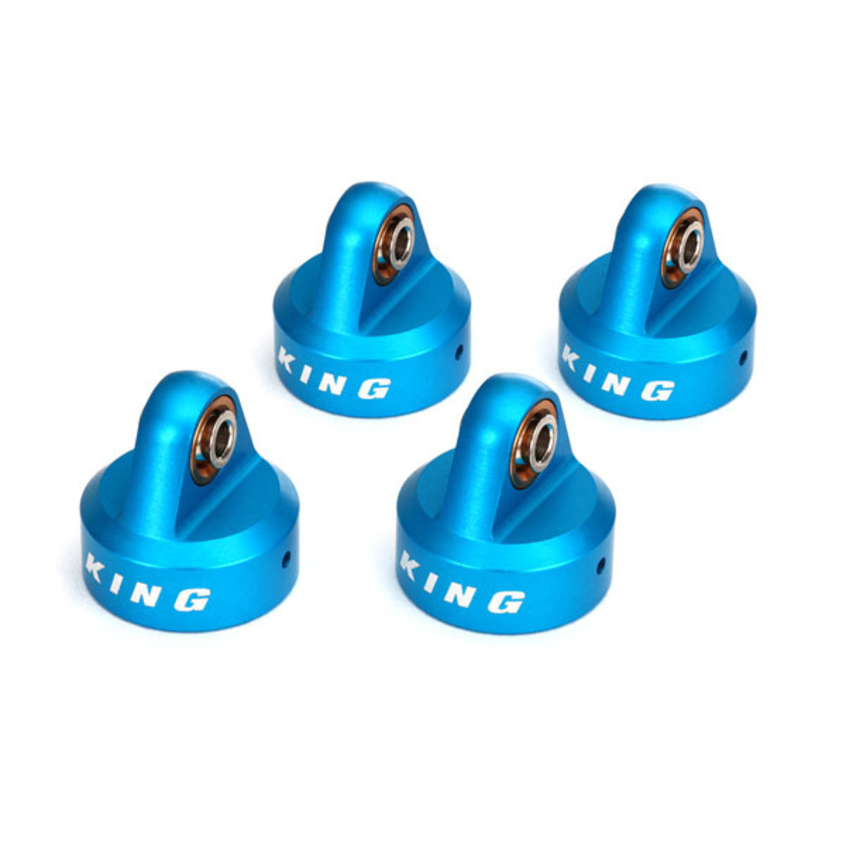 Traxxas 8457 - Shock caps, aluminum (blue-anodized), King Shock