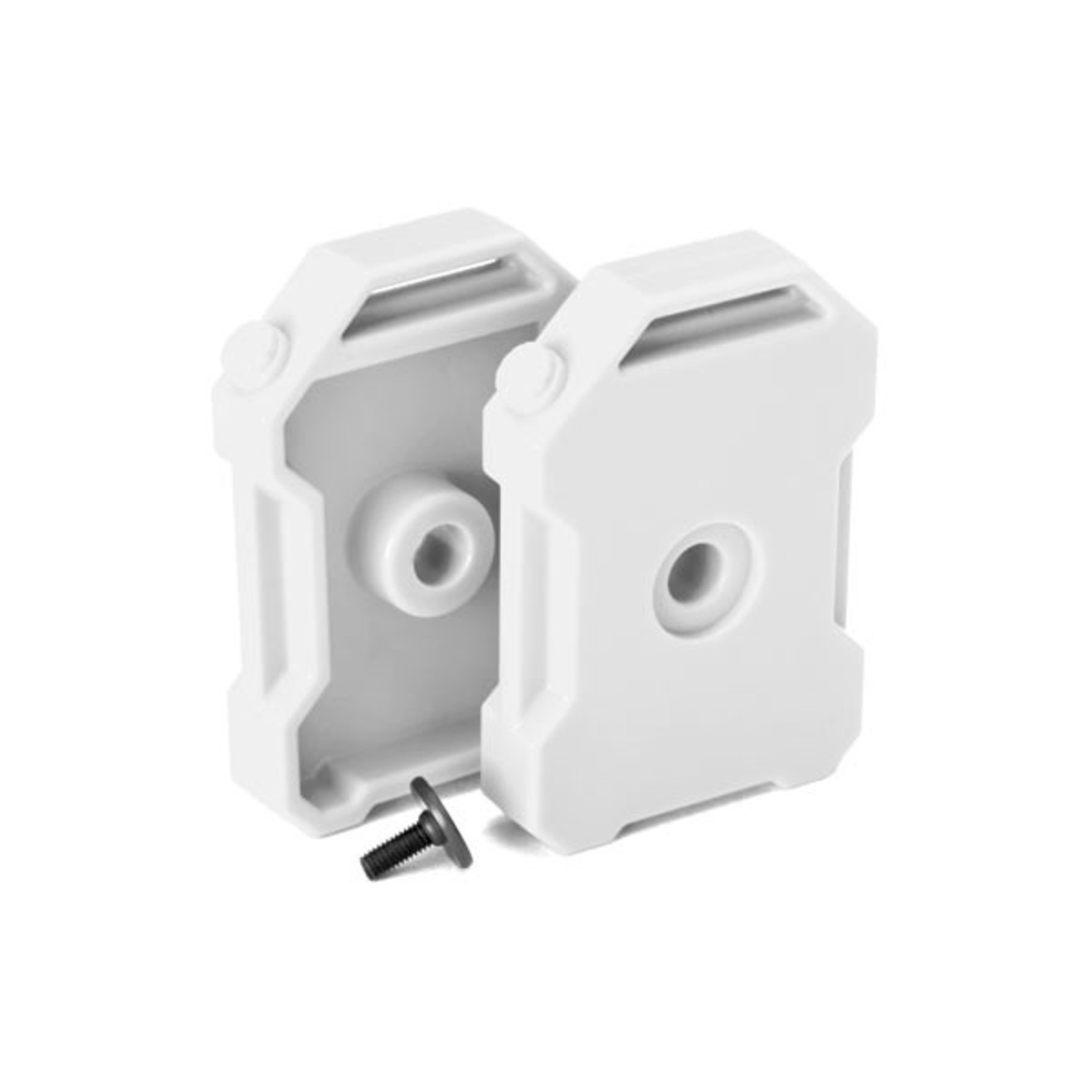 Traxxas 8022X - Fuel canisters (white) (2)/ screw pin