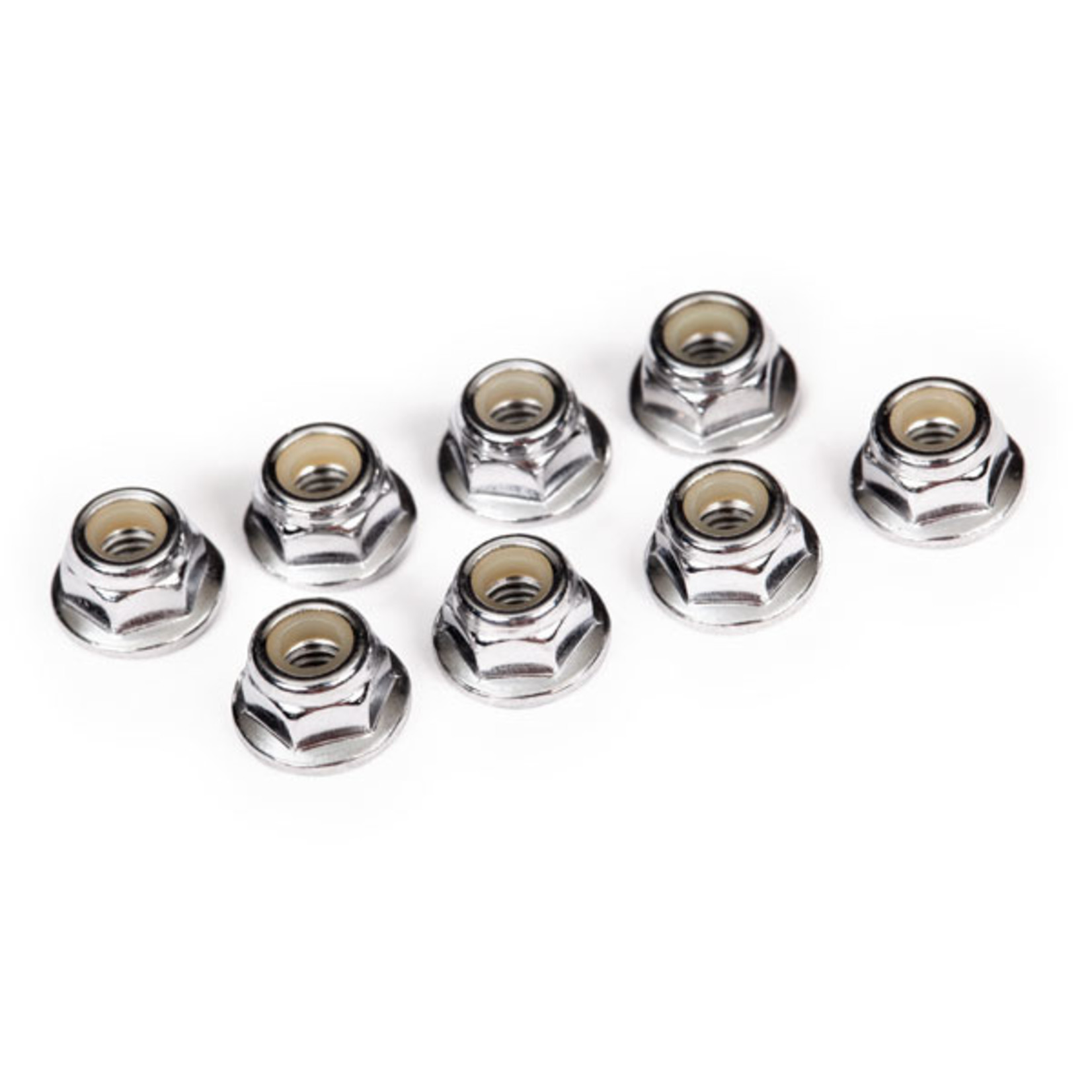 Traxxas 3647 - Nuts, 4mm flanged nylon locking (steel, ser