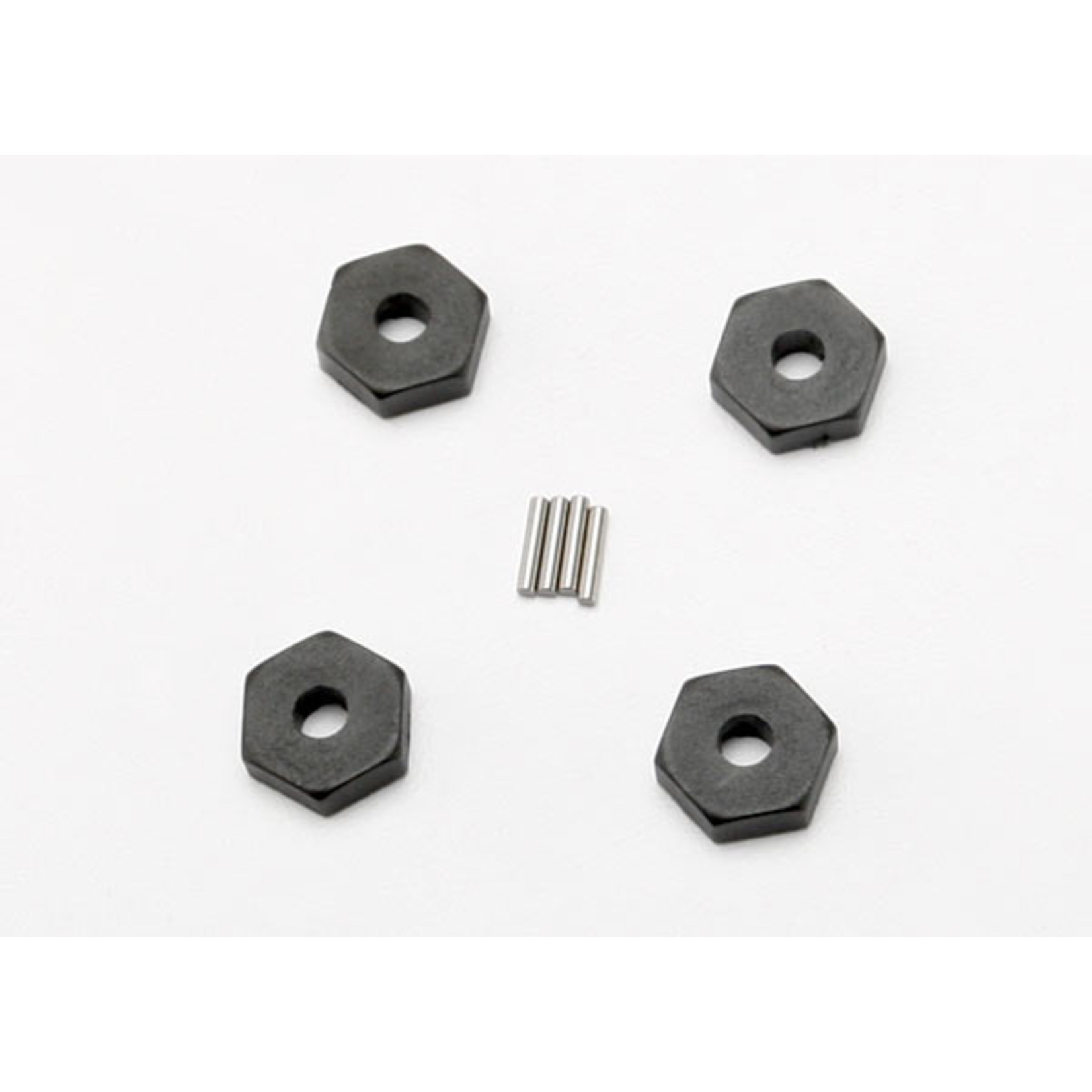 Traxxas 7154 - Wheel hubs, hex (4)/ axle pins (1.5x8mm) (4