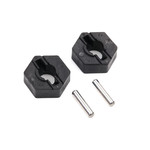 Traxxas 4954 - Wheel hubs, hex (2)/ axle pins (2.5x12mm) (2)