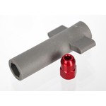 Traxxas 5526R - Antenna crimp nut, aluminum (red-anodized)/ ant