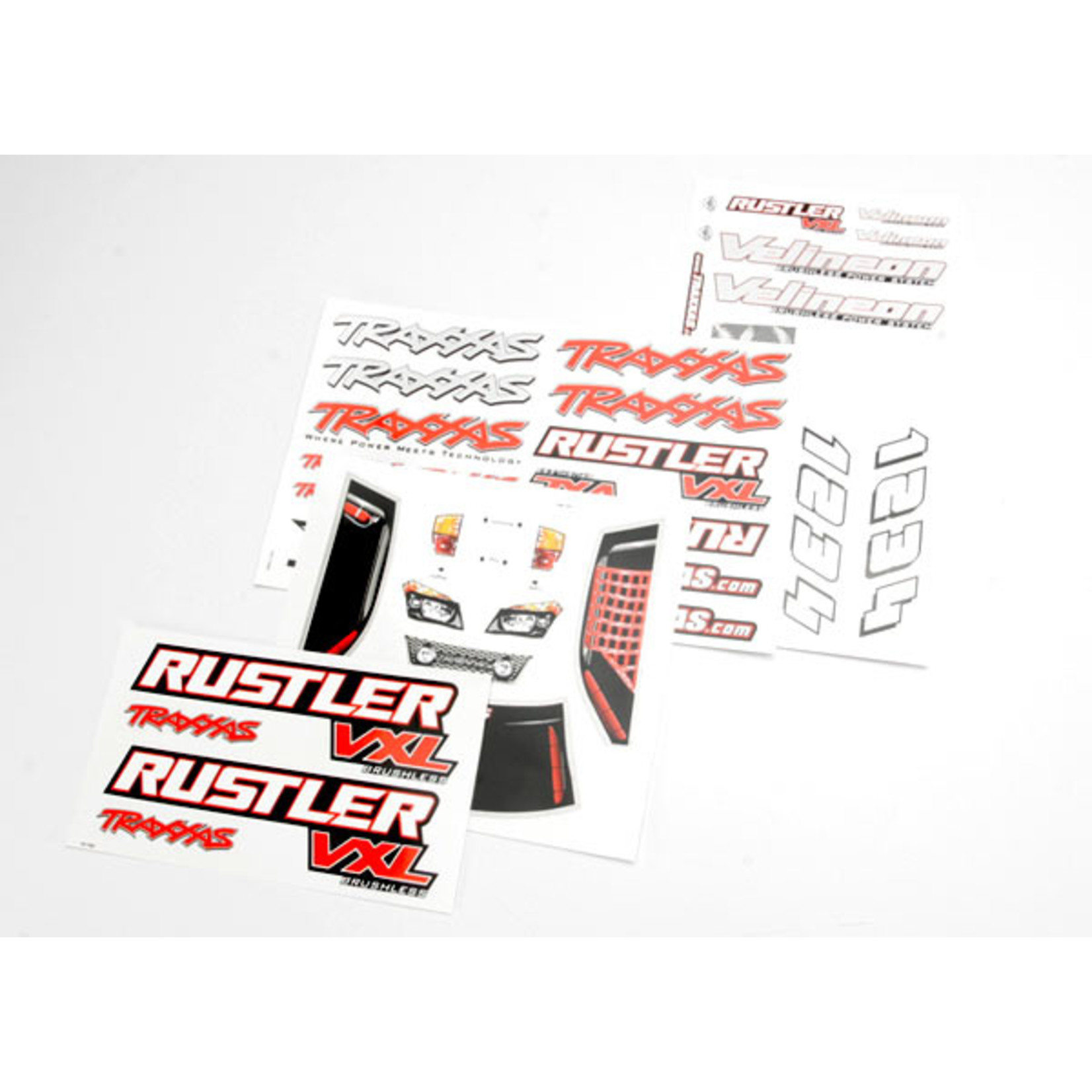 Traxxas 3713R - Decal sheets, Rustler VXL