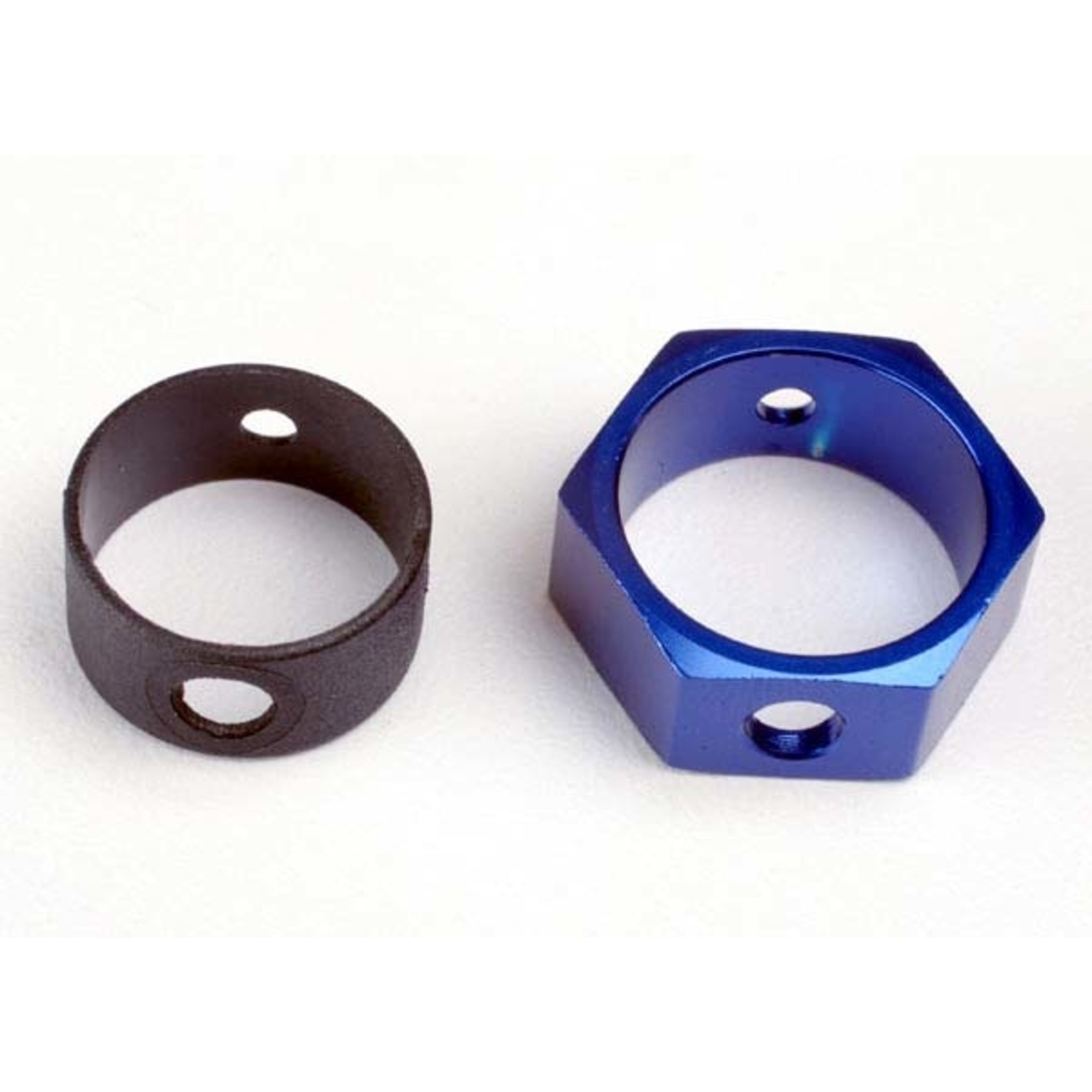 Traxxas 4966 - Brake adapter, hex aluminum (blue)