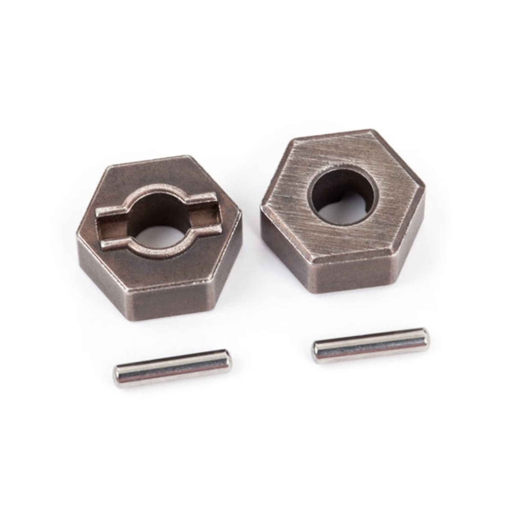 Traxxas 1654R - Wheel hubs, hex (steel) (2)/ axle pins (2)