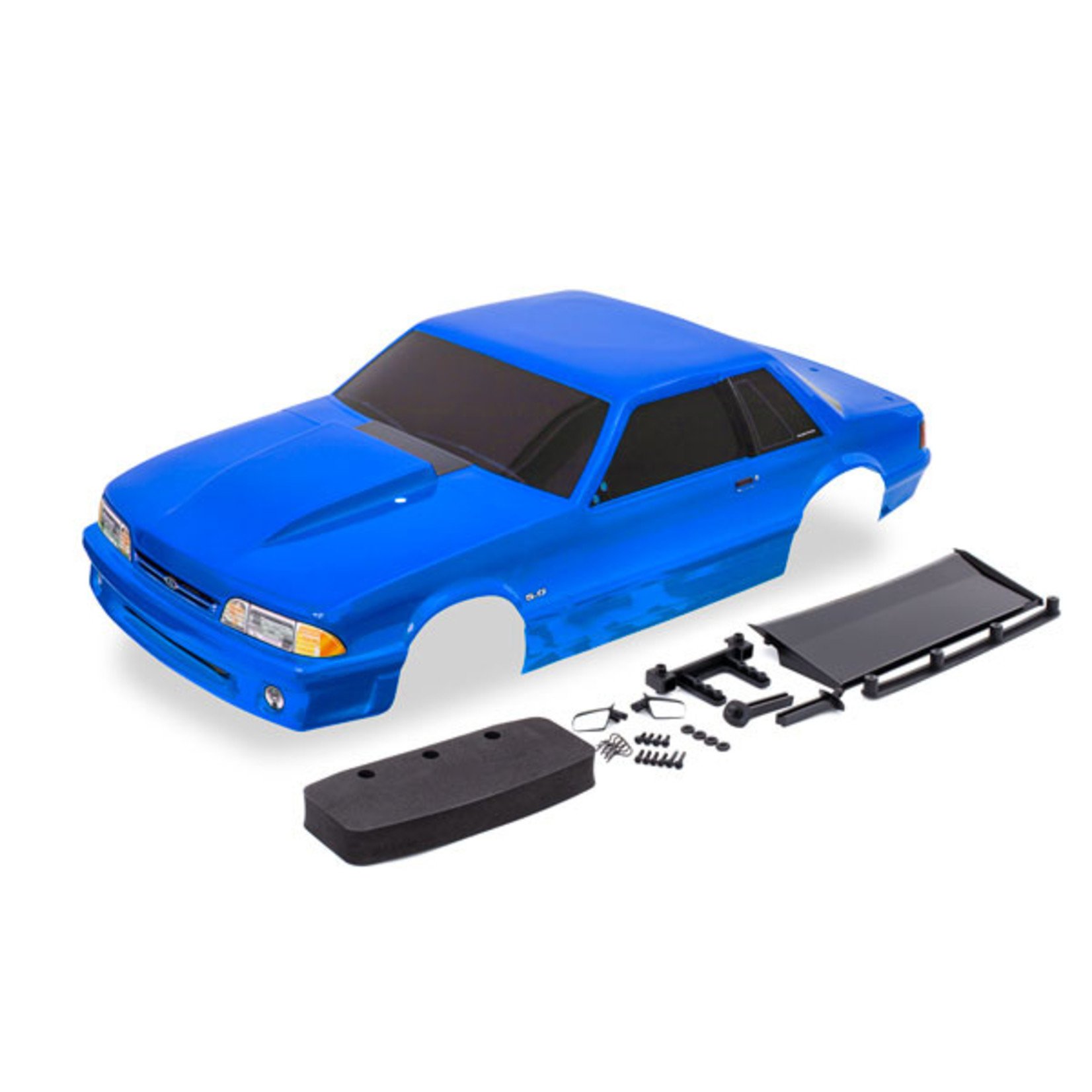 Traxxas 9421X - Body, Ford Mustang, Fox Body, blue (painte