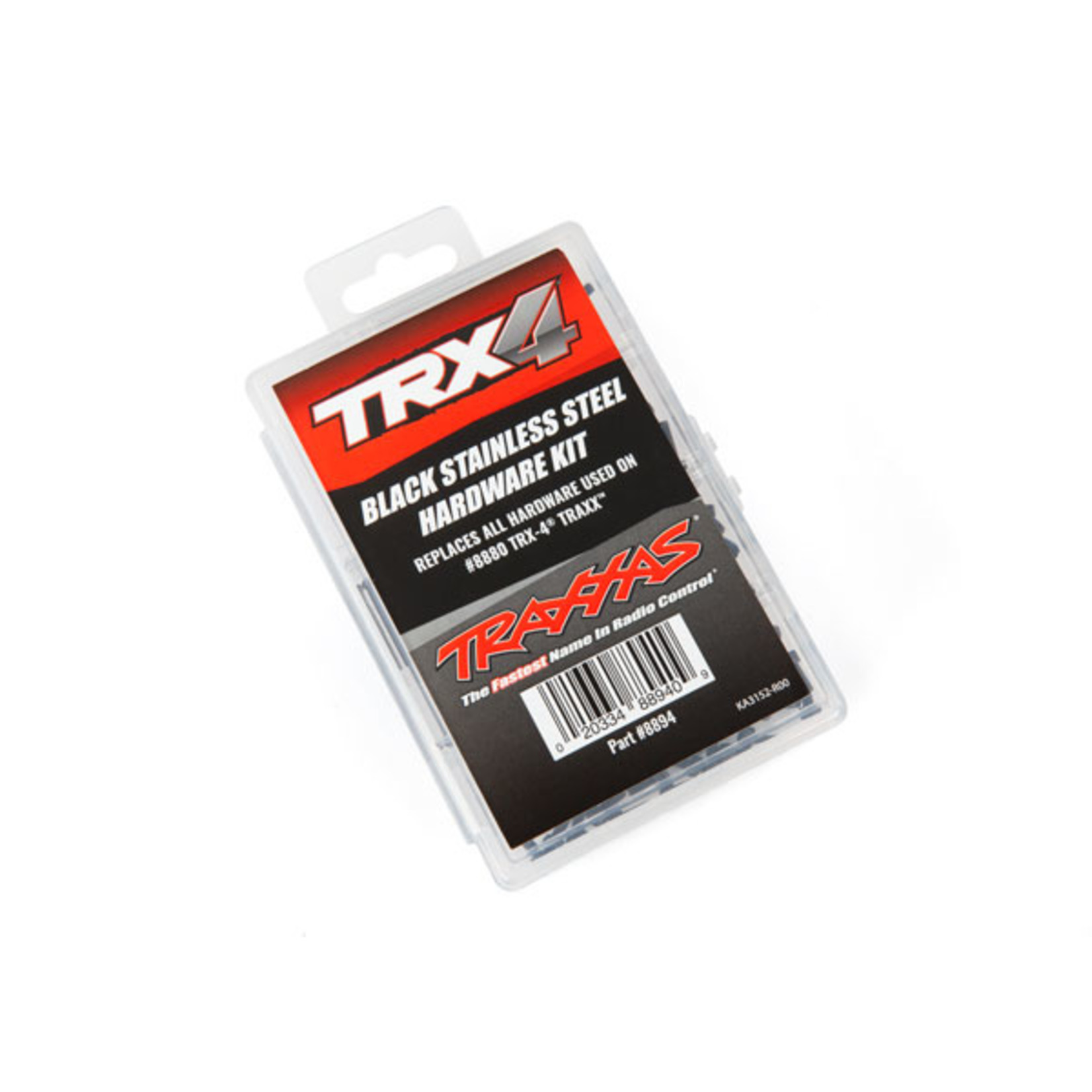 Traxxas 8894 - Hardware kit, black stainless steel, TRX-4