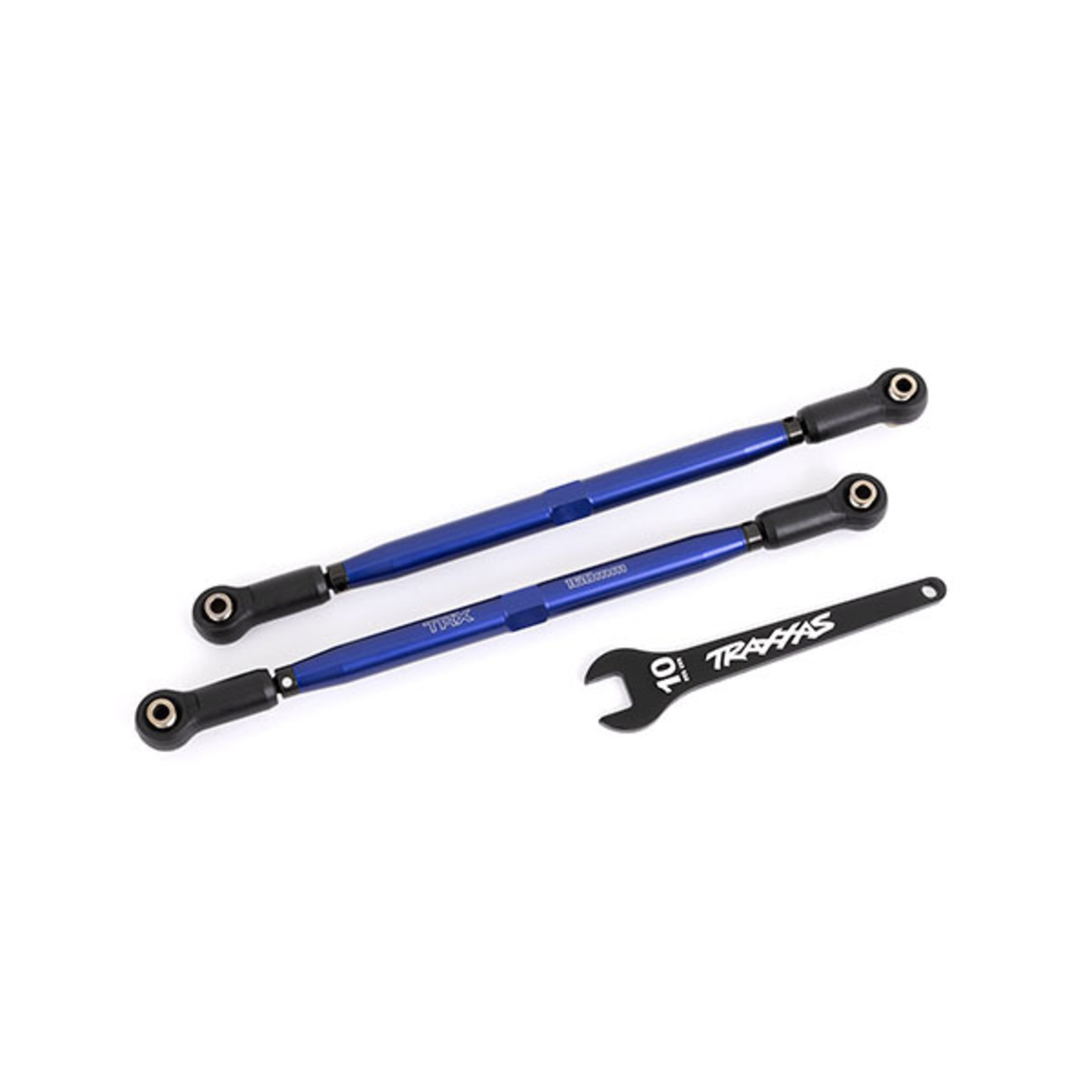Traxxas 7897X - Toe links, front (TUBES blue-anodized, 707