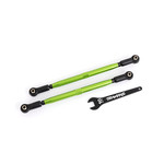 Traxxas 7897G - Toe links, front (TUBES green-anodized, 7075-T6