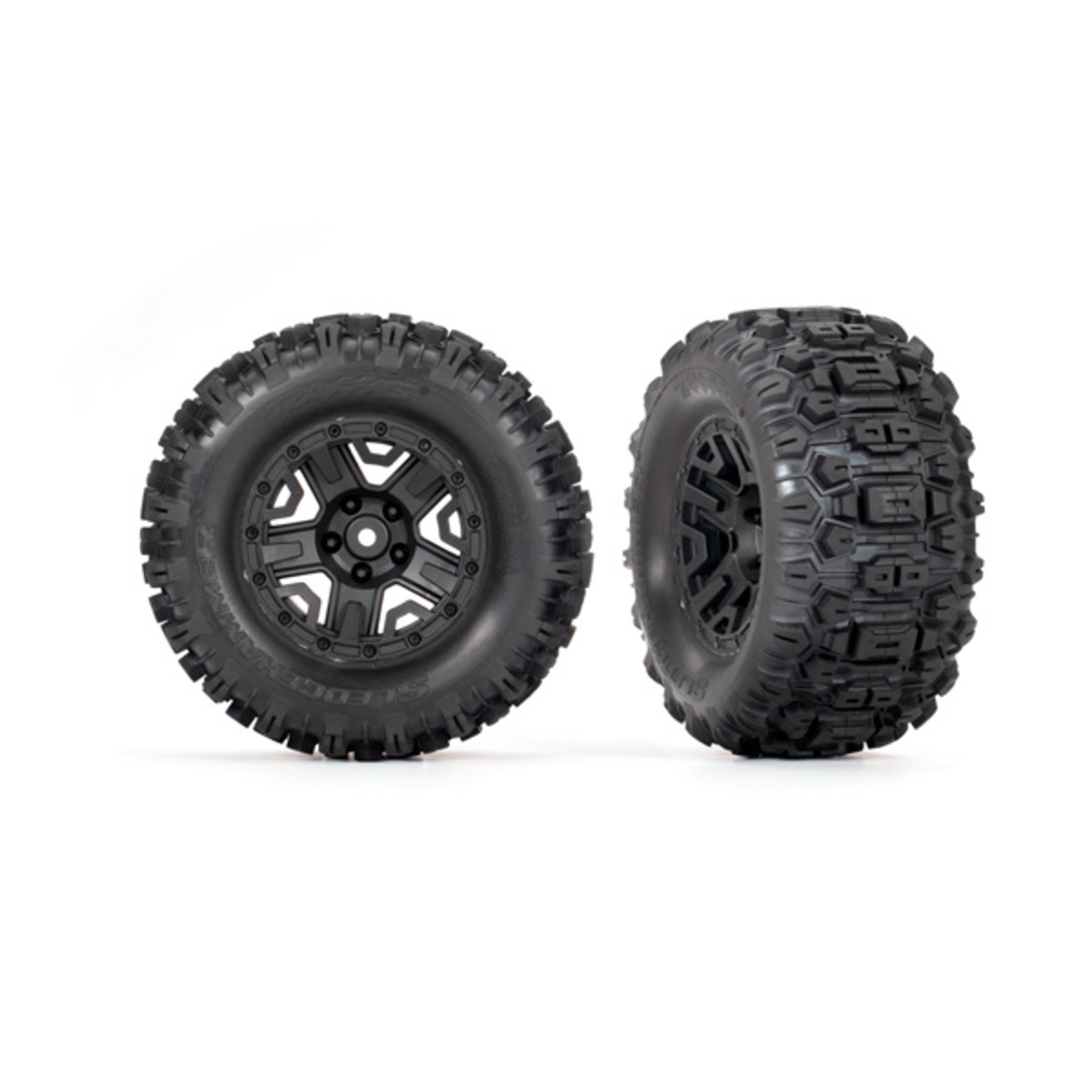 Traxxas 3778 - Tires & wheels, assembled, glued (black 2.8