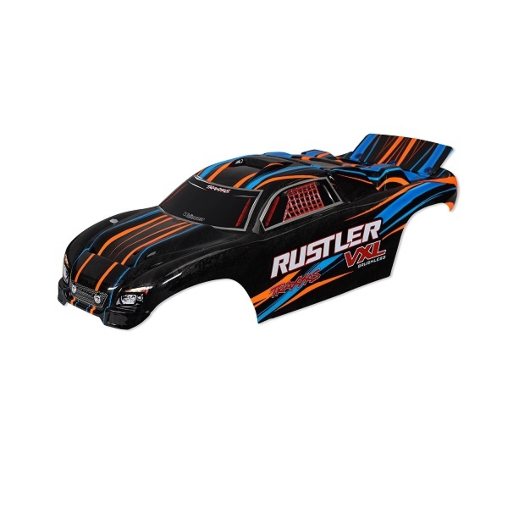 Traxxas 3720T - Body, Rustler VXL, orange (painted, decals