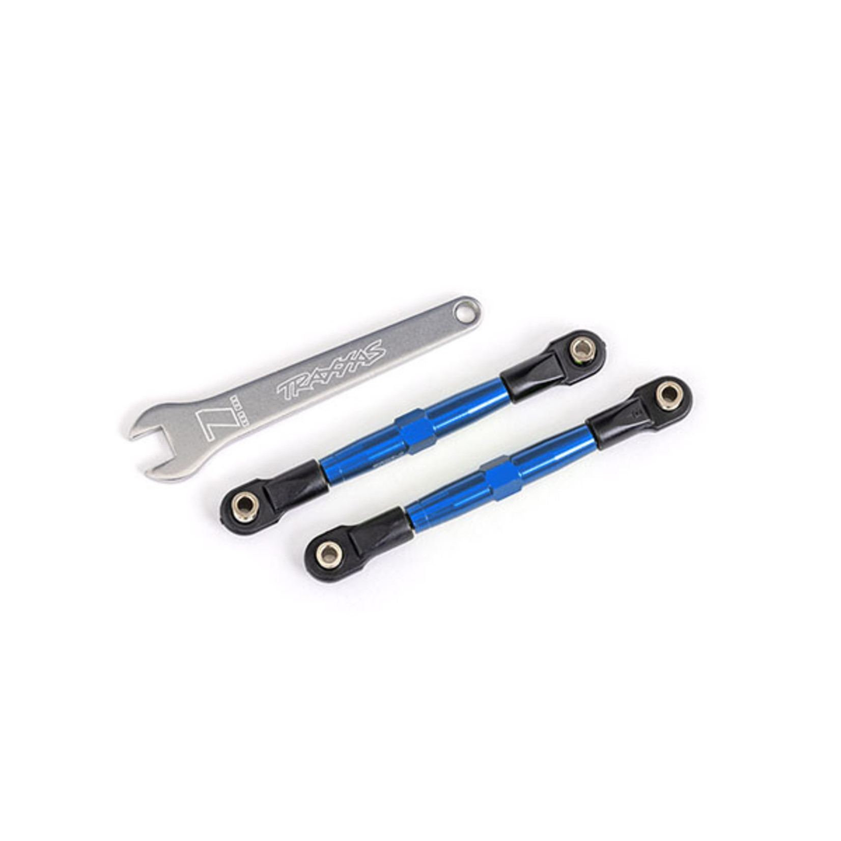Traxxas 2445X - Toe links, front (TUBES blue-anodized, 707