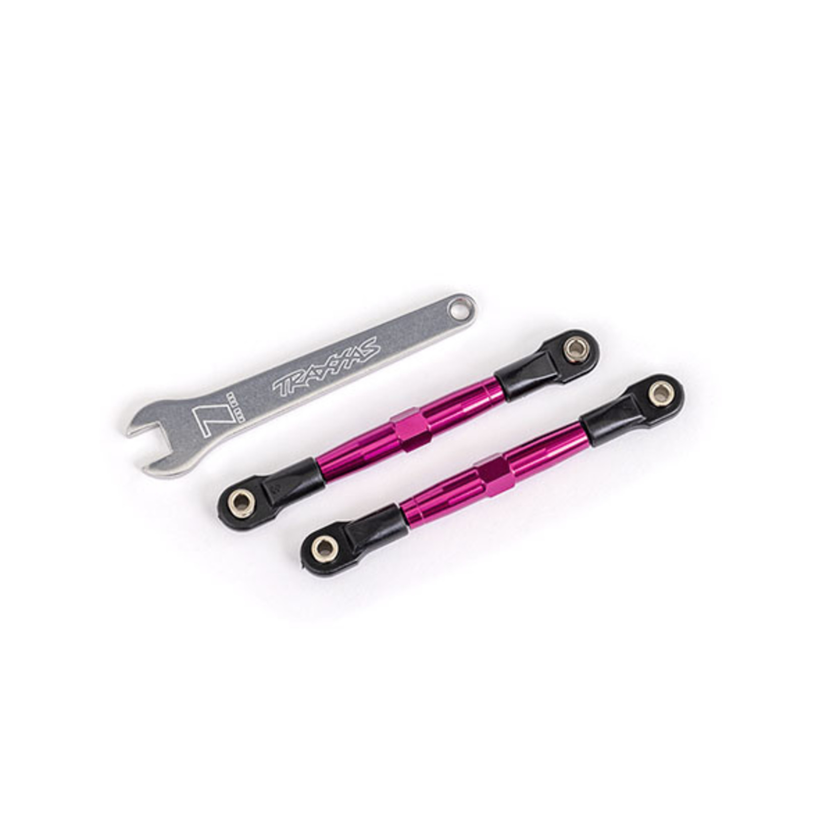 Traxxas 2445P - Toe links, front (TUBES pink-anodized, 707