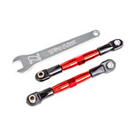 Traxxas 2444R - Camber links, front (TUBES red-anodized, 7075-T