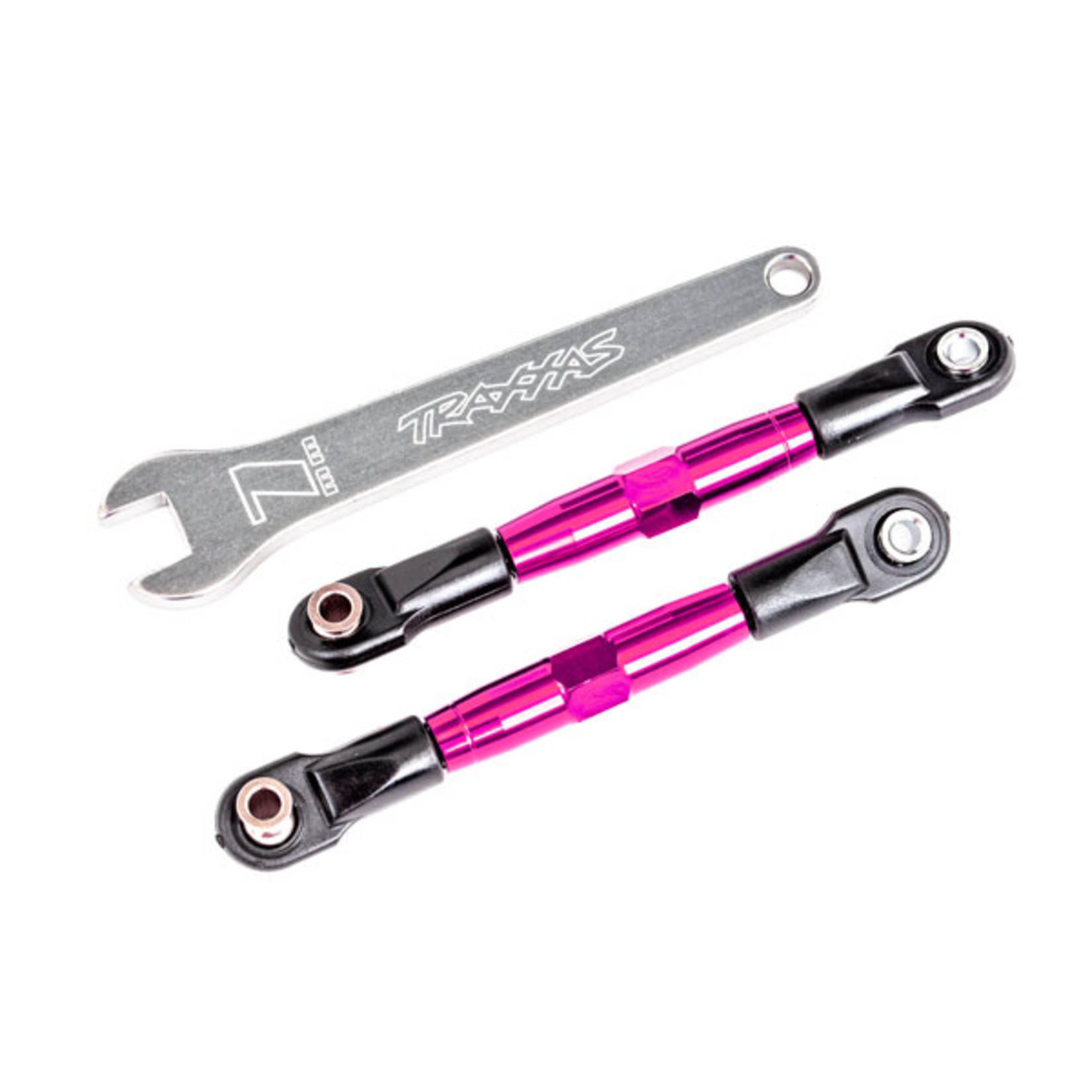Traxxas 2444P - Camber links, front (TUBES pink-anodized,
