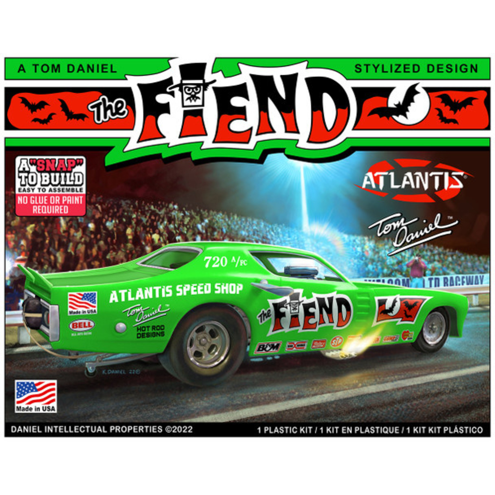 Atlantis Models AANM8278 - 1/32 Scale Snap Tom Daniel Fiend Funny Car
