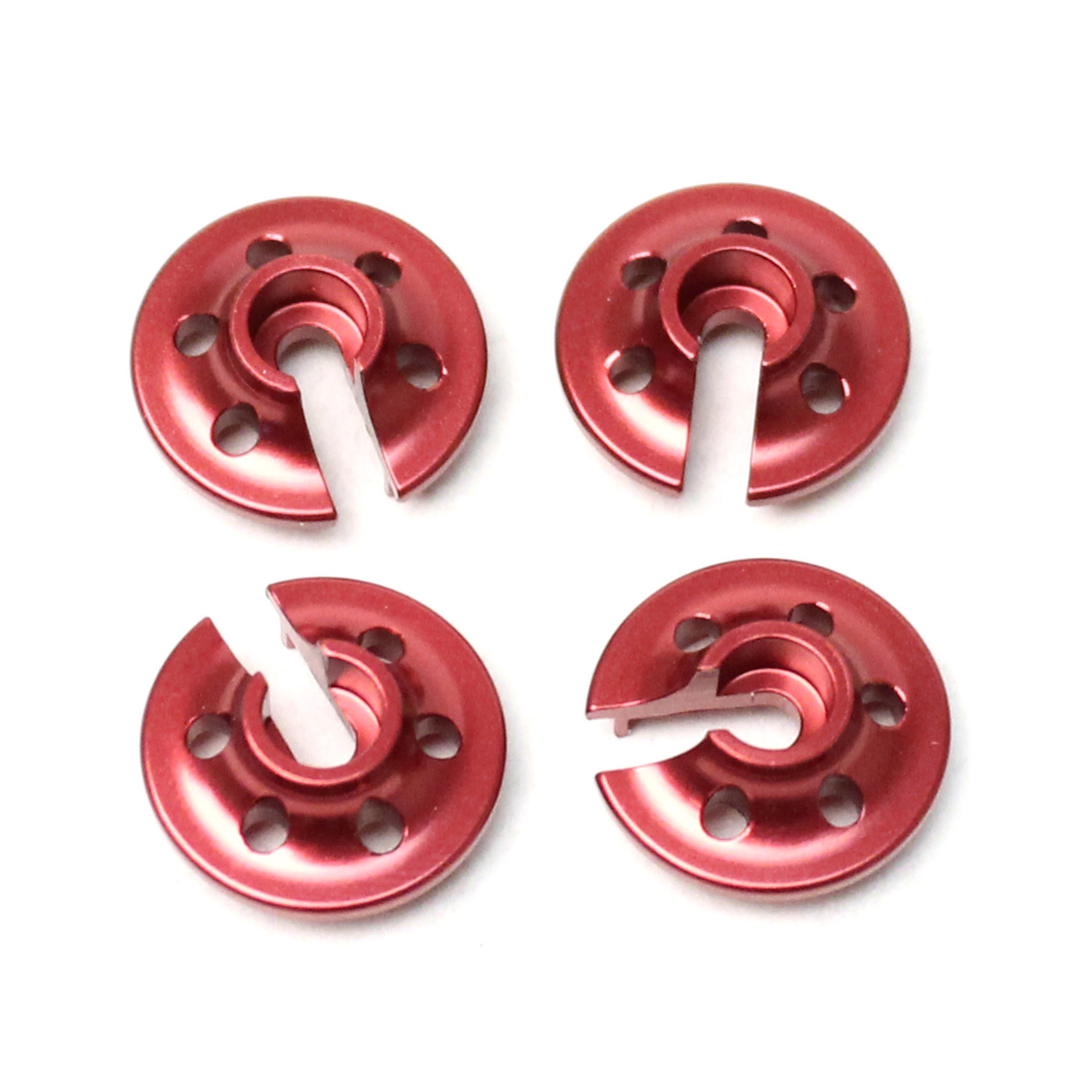ST Racing Concepts SPTST3768R - Aluminum Lower Shock Spring Retainers-Traxxas 4Tec 2.0 Red