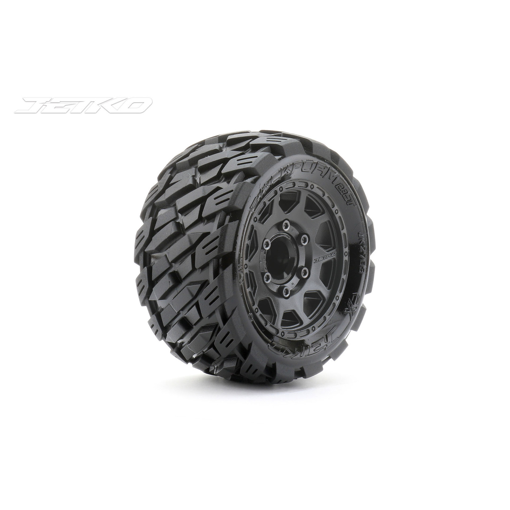 Jetko Tires JKO2703CBMSGNB3 - 1/10 ST 2.8 Rockform Tires Mounted on Black Claw Rims,