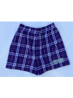 Flannel Boxer Shorts Plaid Adult Purple SPSG
