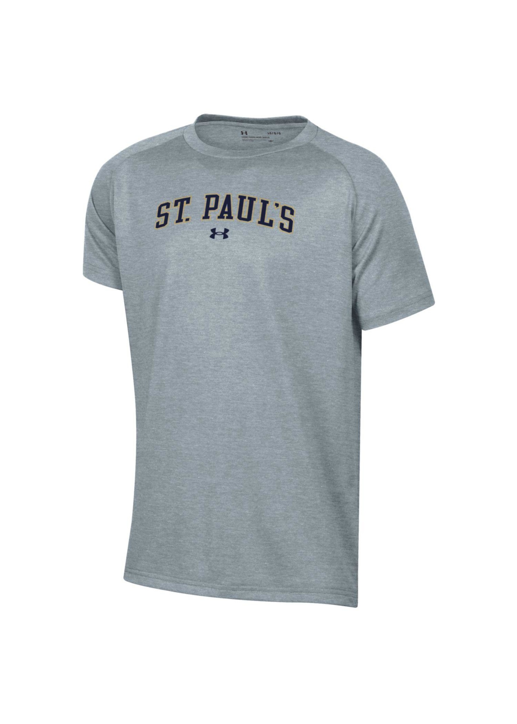 UA Tech Tee SS Arched St Pauls Youth Grey SP