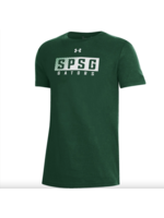 UA Performance Cotton SS Youth Forest Green SPSG