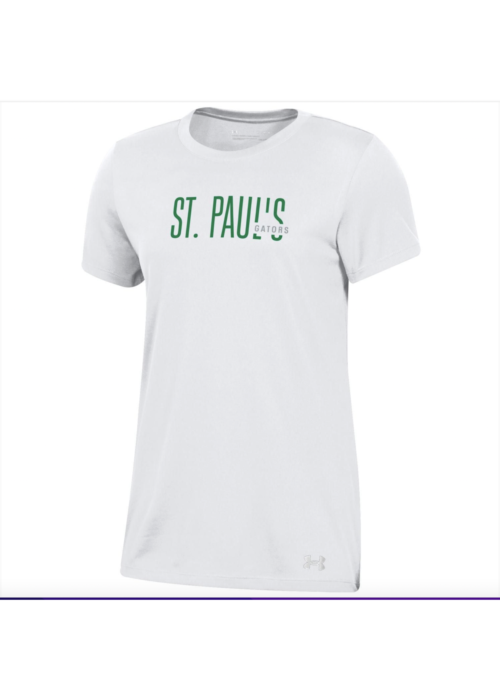 UA Tech SS Gators on Green St Pauls Womens White SPSG