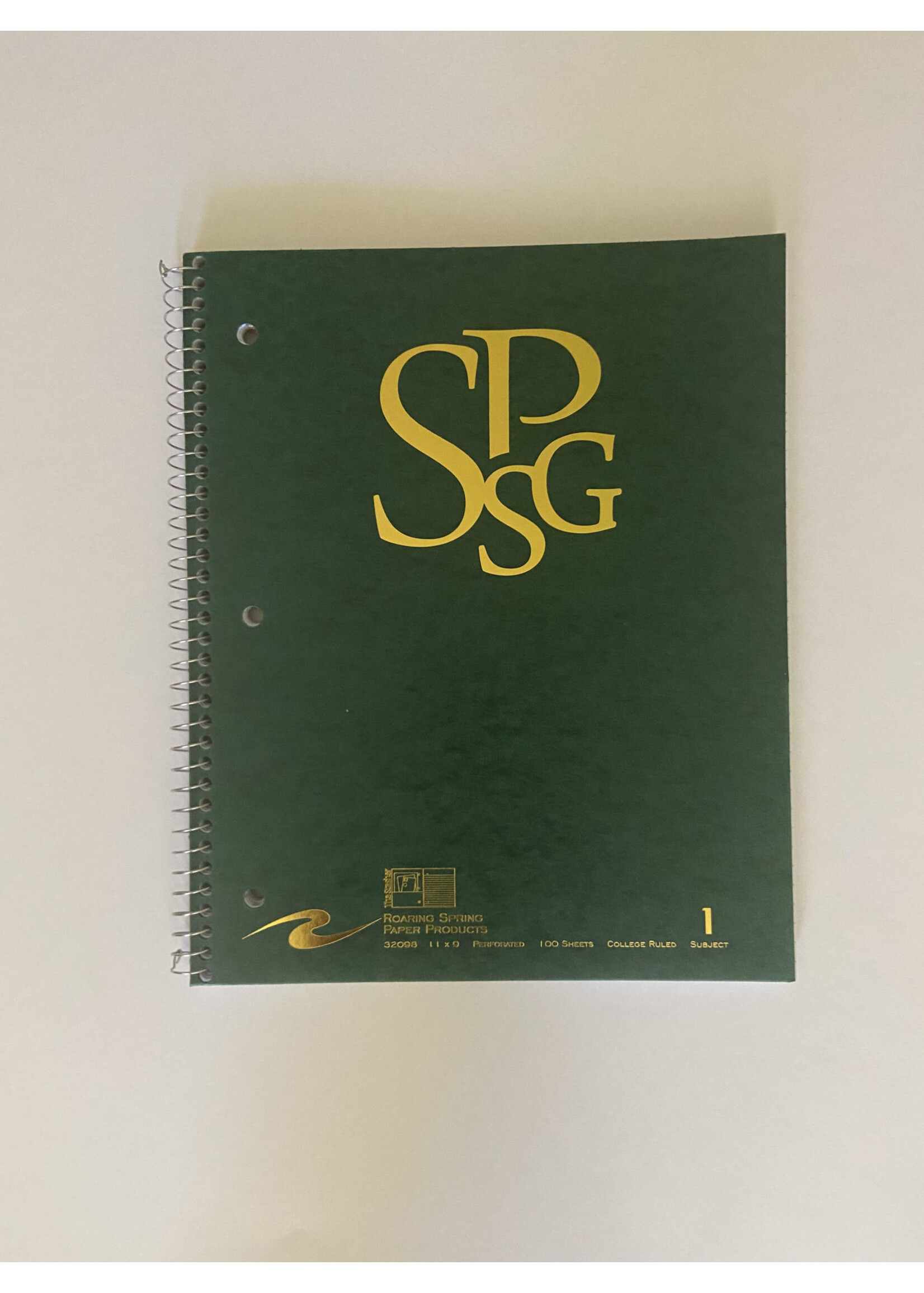 SPSG Notebook 1 Subject All Colors SPSG